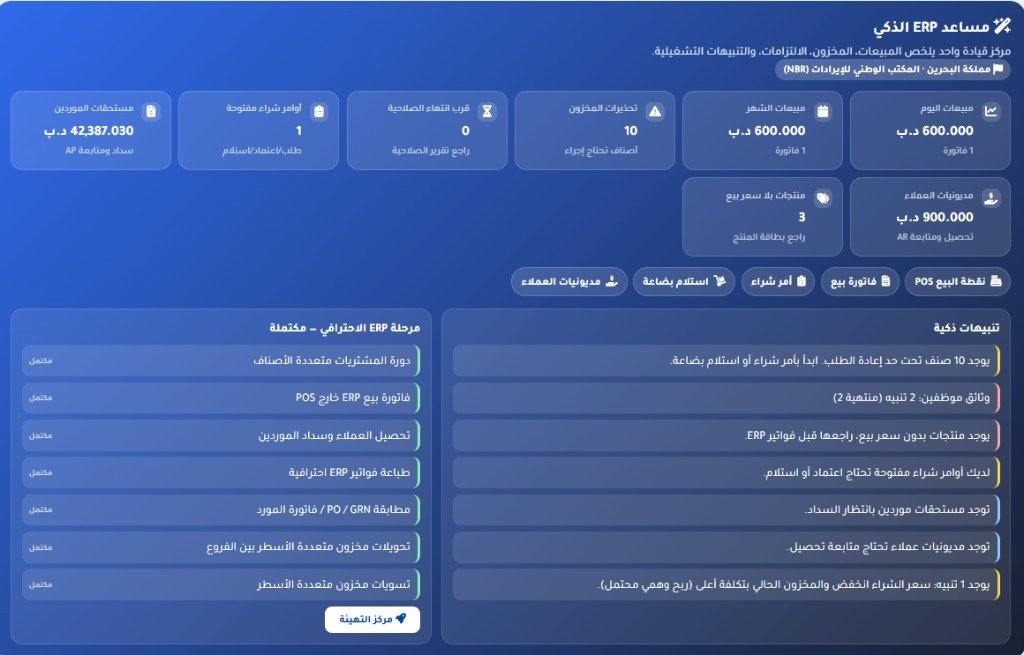 IntelliGateX ERP dashboard